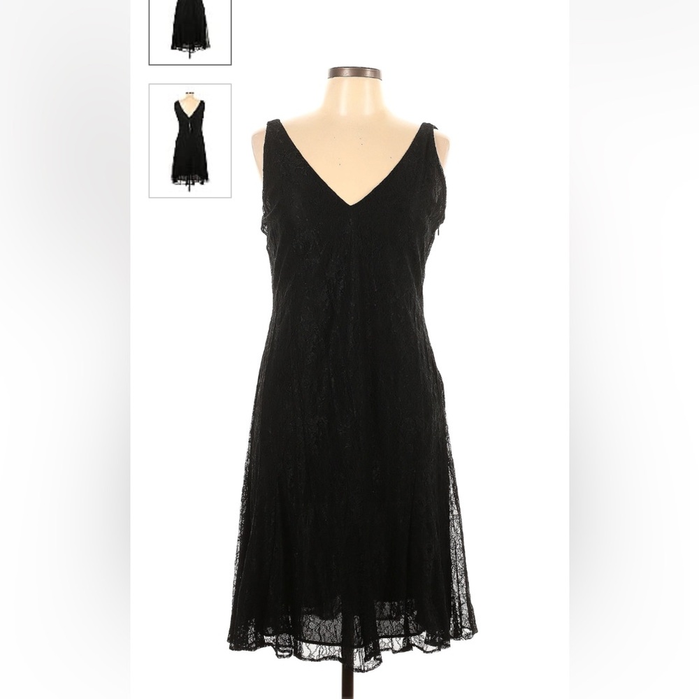 NWT Ralph Lauren sleeveless v neck lace knee length dress size 10